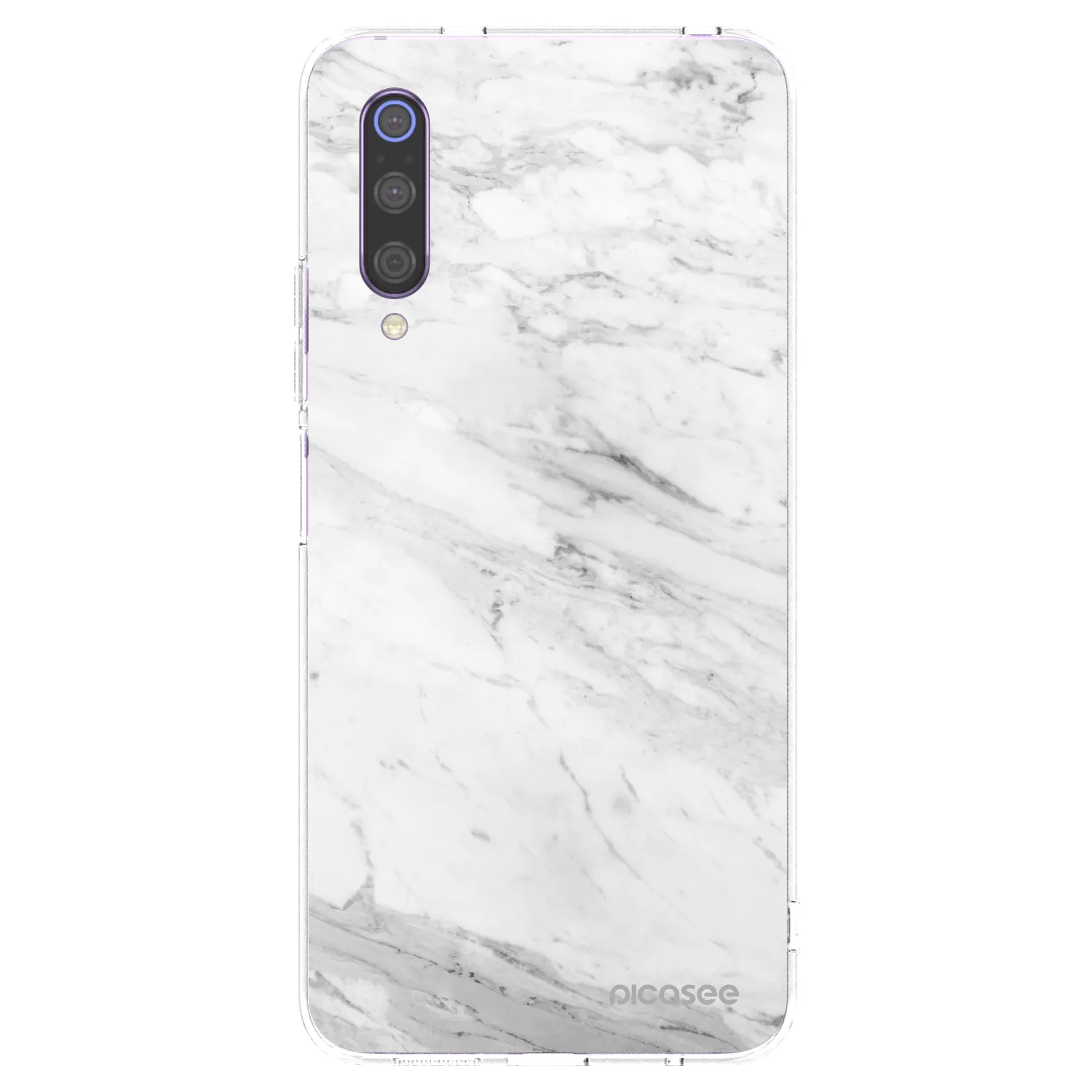 Picasee διαφανής θήκη σιλικόνης Xiaomi Mi 9 - White marble