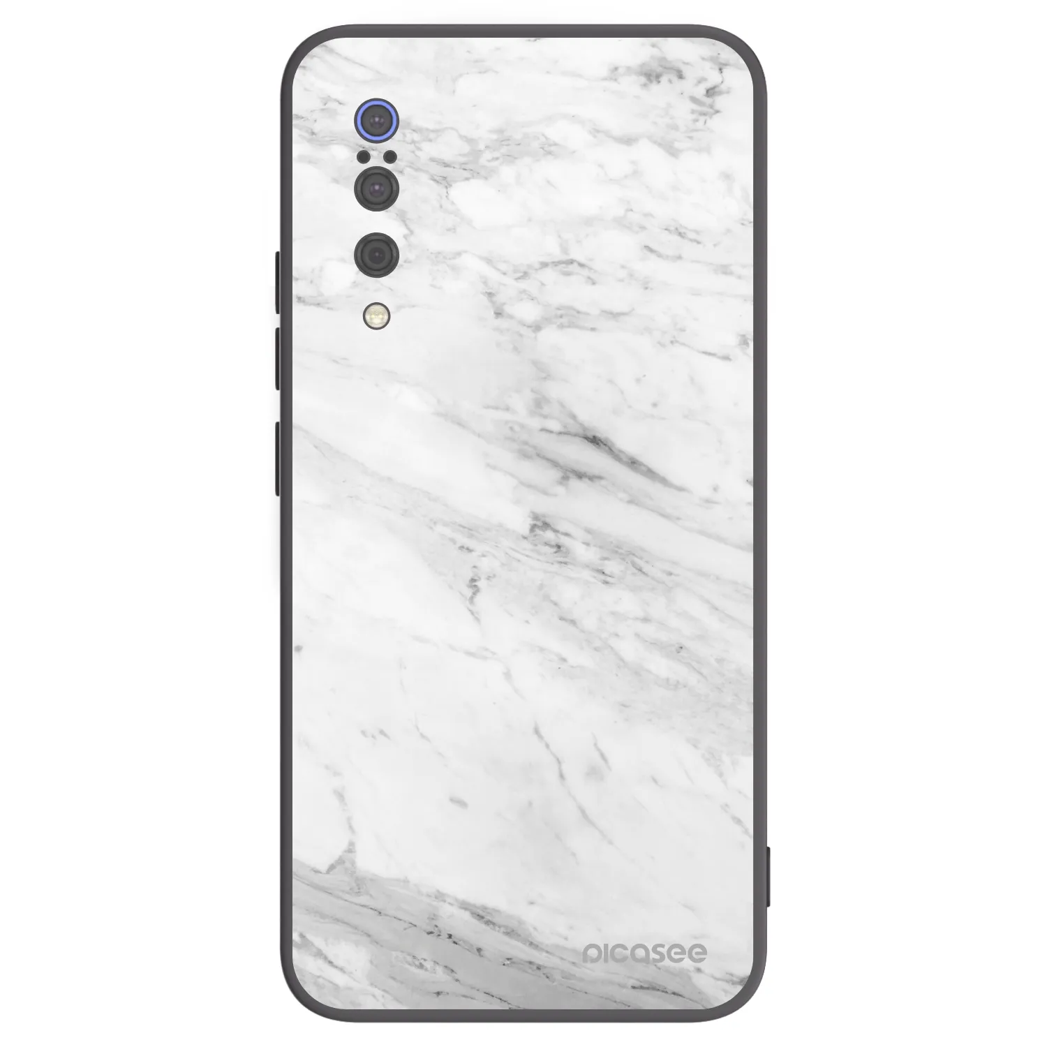 Picasee Μαύρη θήκη σιλικόνης για Xiaomi Mi 9 - White marble
