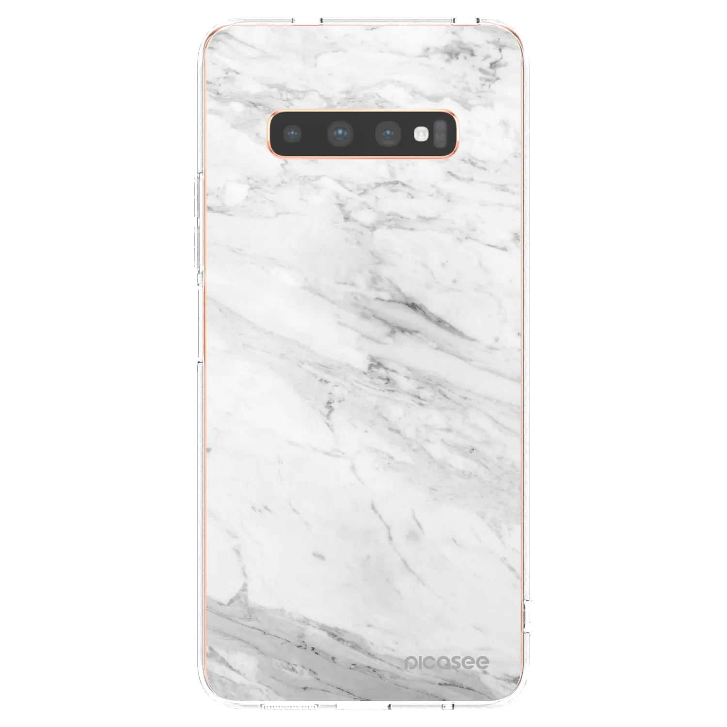 Picasee διαφανής θήκη σιλικόνης Samsung Galaxy S10 Plus G975 - White marble