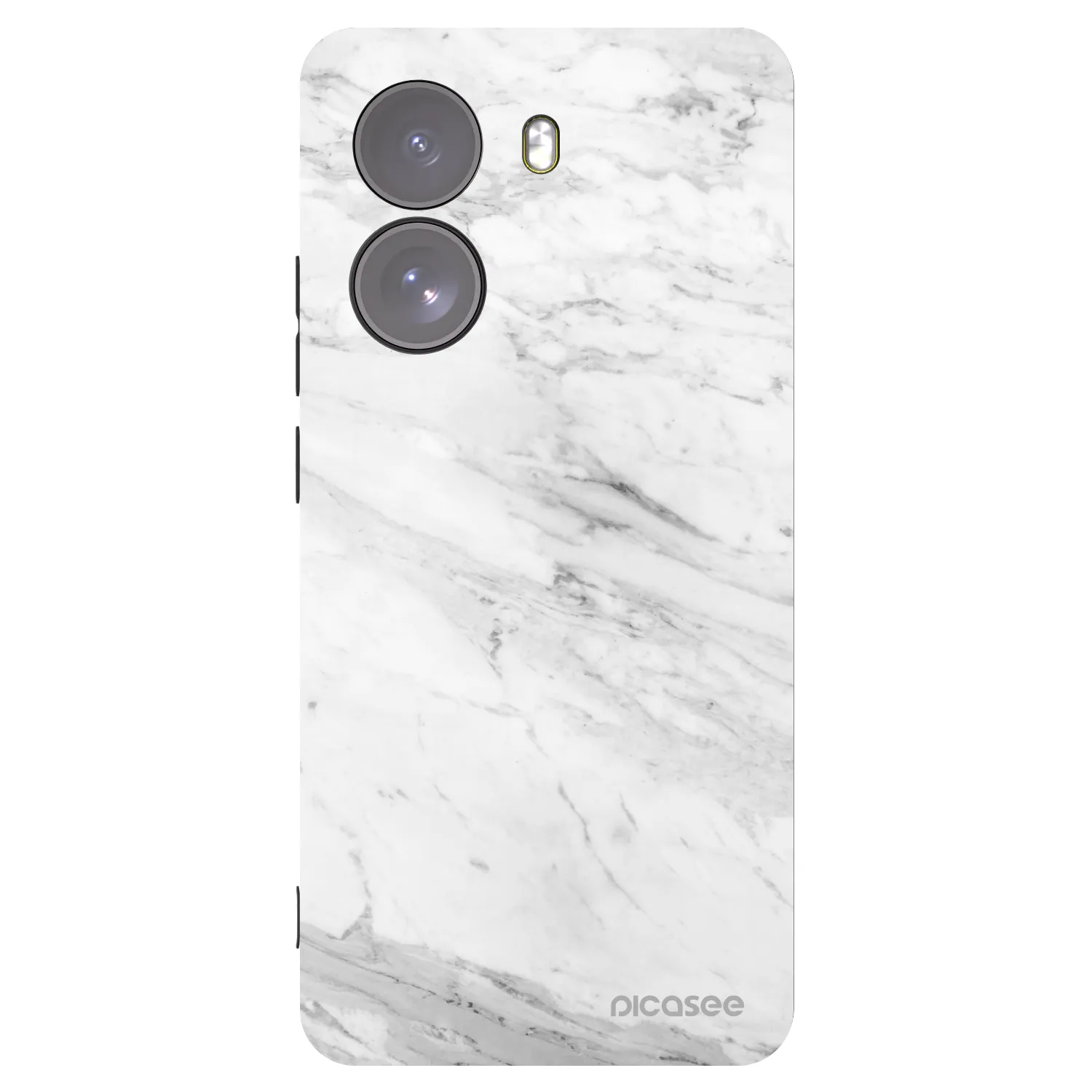 Picasee Μαύρη θήκη σιλικόνης για Xiaomi Poco X7 - White marble