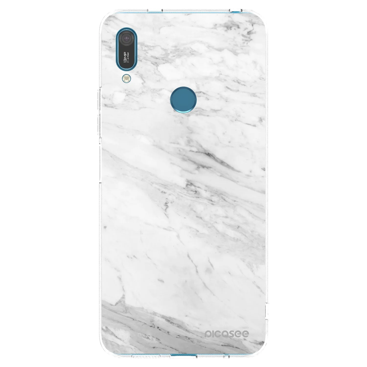 Picasee διαφανής θήκη σιλικόνης Huawei Y7 2019 - White marble