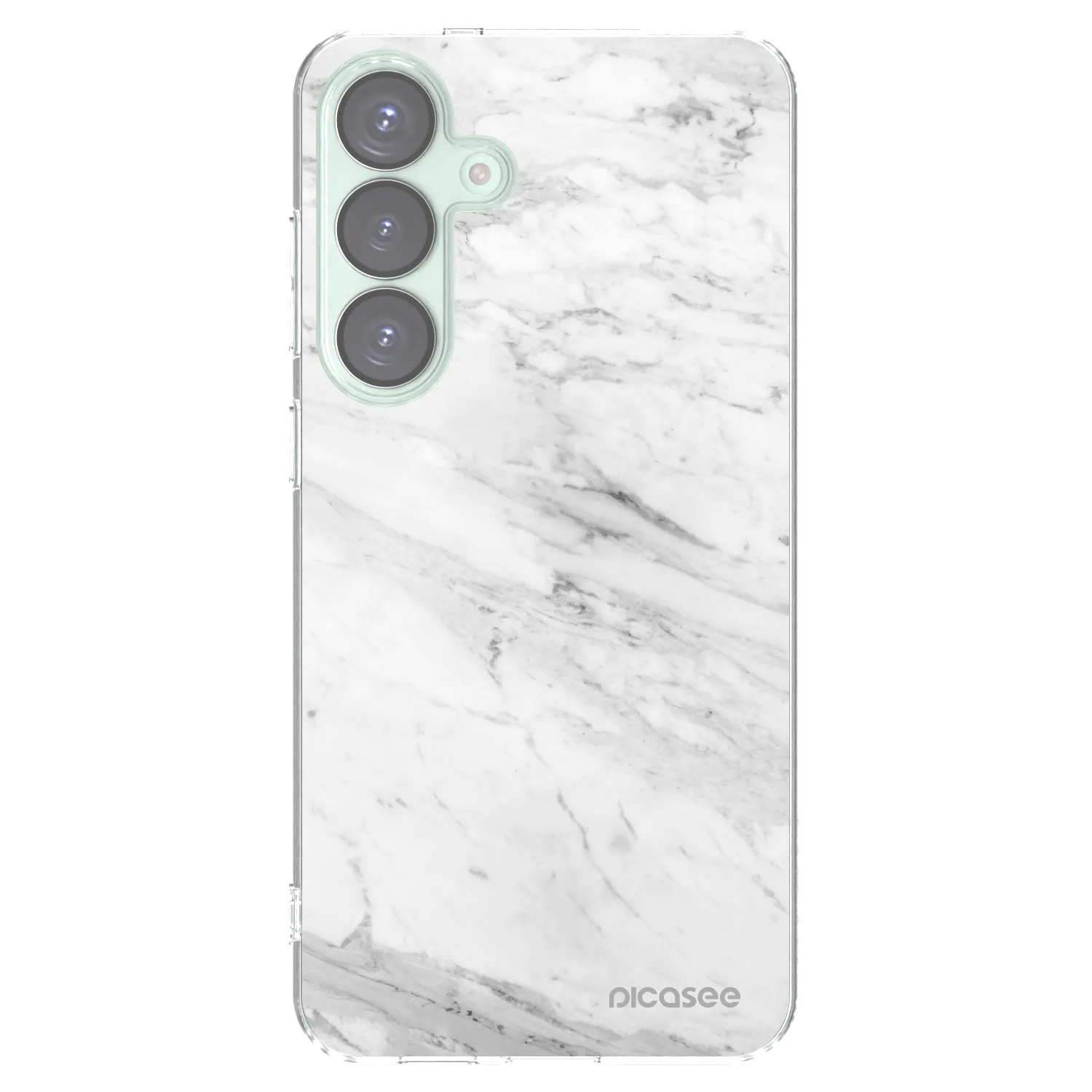 Picasee διαφανής θήκη σιλικόνης Samsung Galaxy S25+ 5G - White marble