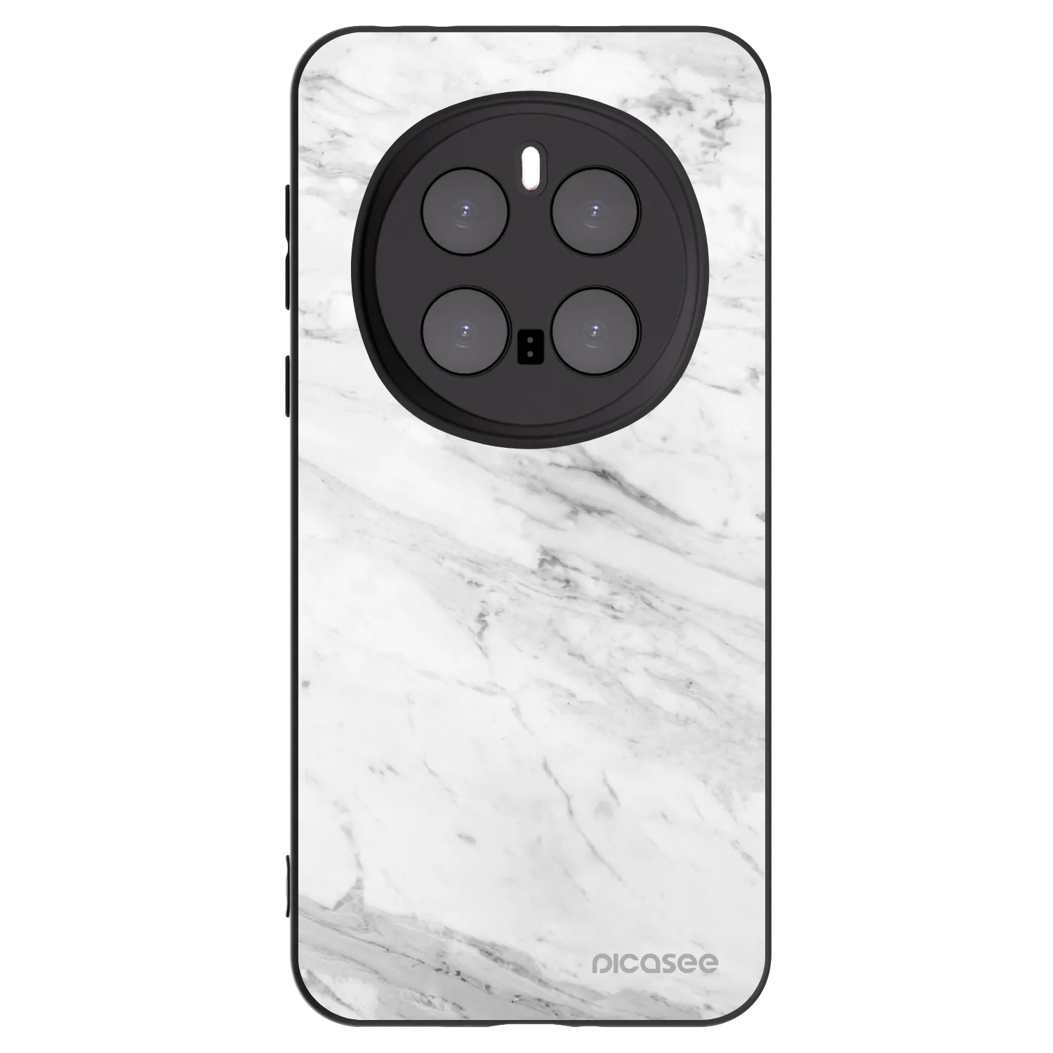 Picasee Μαύρη θήκη σιλικόνης για Honor Magic7 Pro 5G - White marble