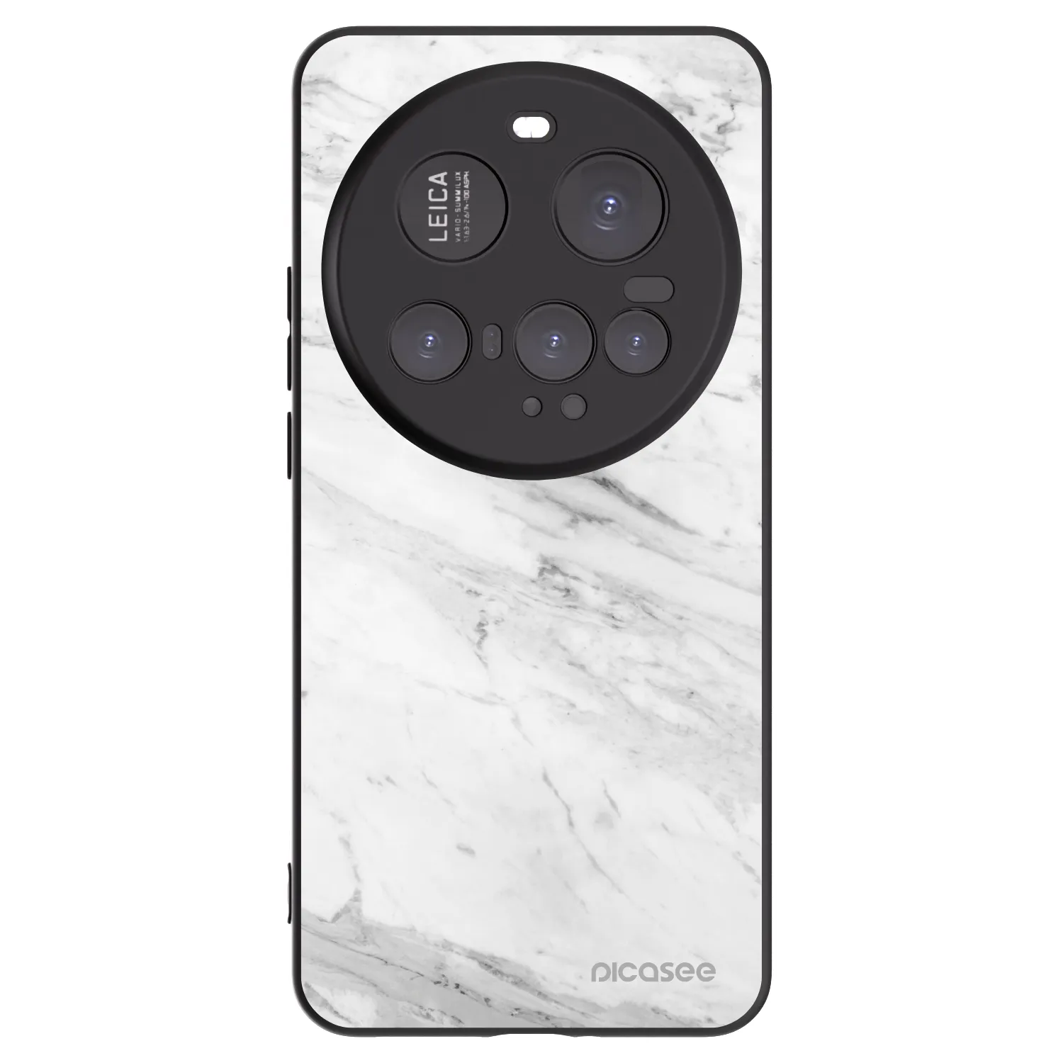 Picasee Μαύρη θήκη σιλικόνης για Xiaomi 15 Ultra - White marble