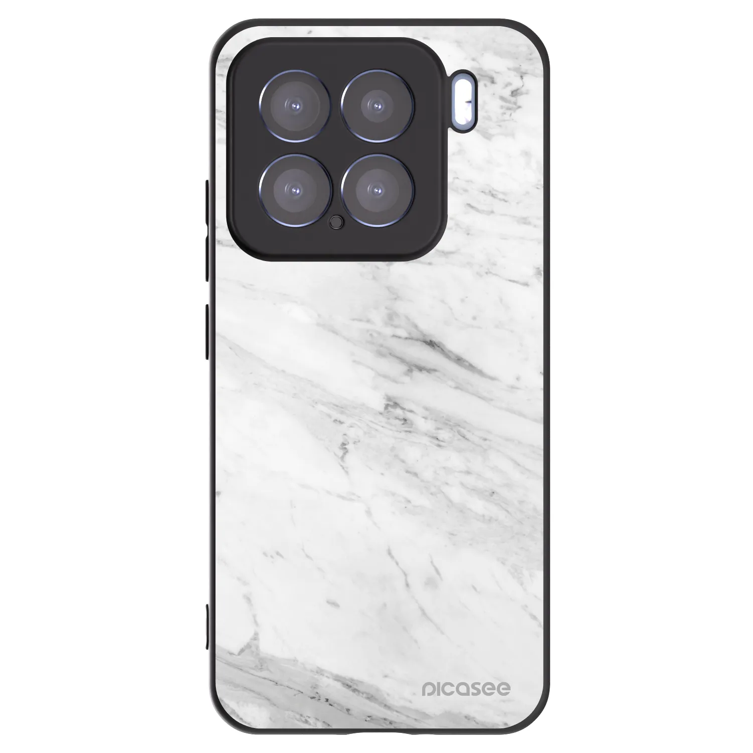Picasee Μαύρη θήκη σιλικόνης για Xiaomi 15 - White marble