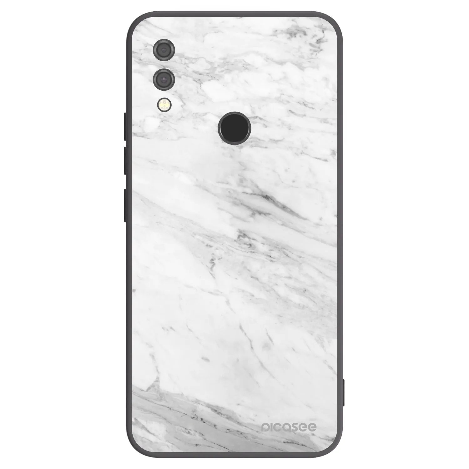 Picasee Μαύρη θήκη σιλικόνης για Xiaomi Redmi Note 7 - White marble