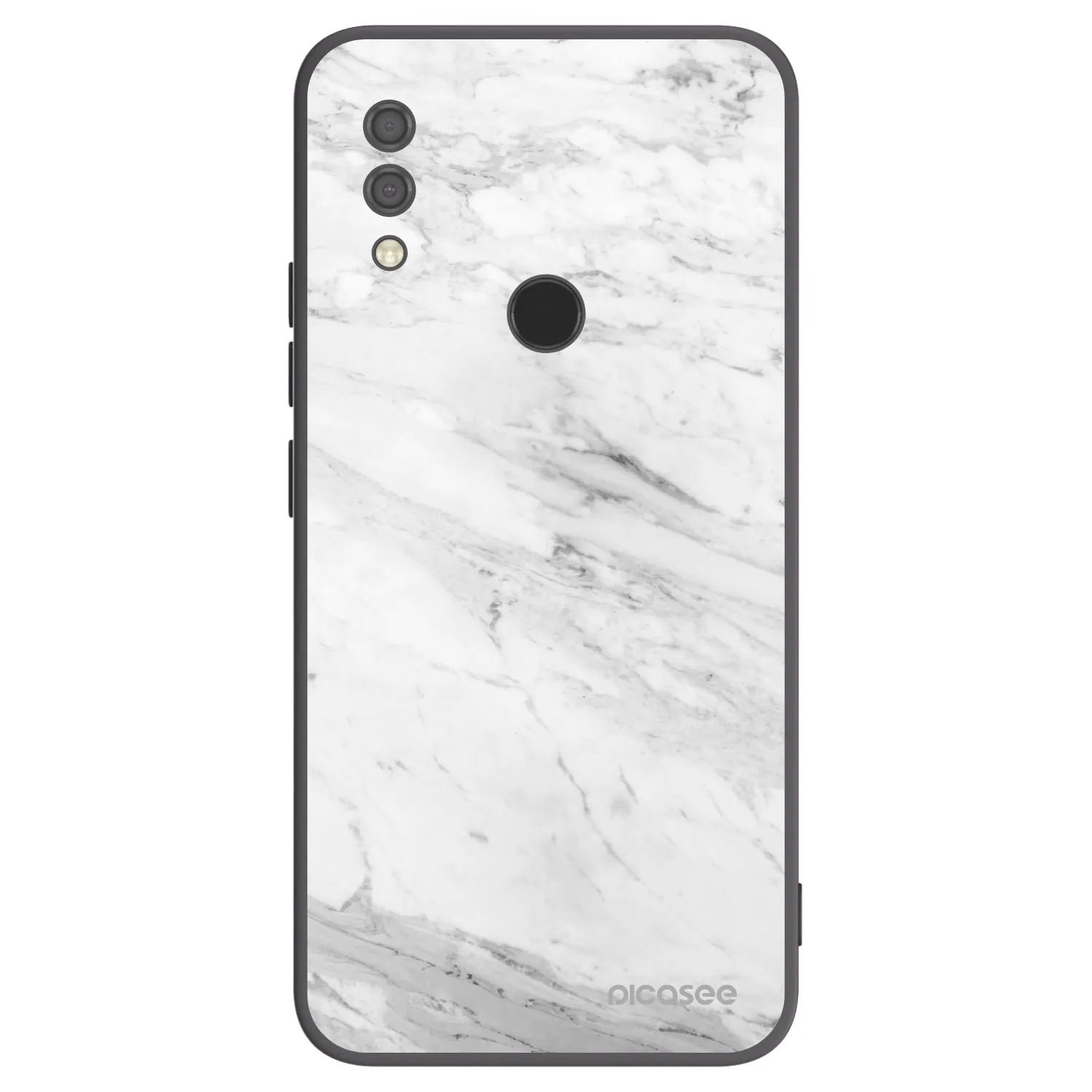 Picasee Μαύρη θήκη σιλικόνης για Xiaomi Redmi 7 - White marble