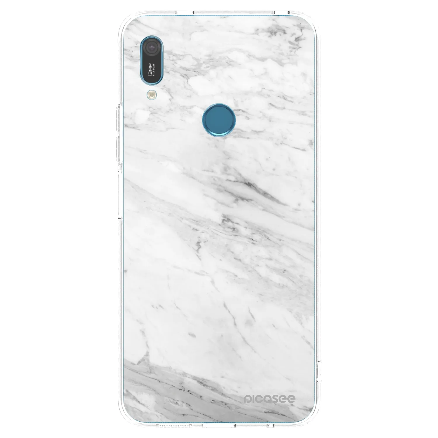 Picasee διαφανής θήκη σιλικόνης Huawei Y6 2019 - White marble