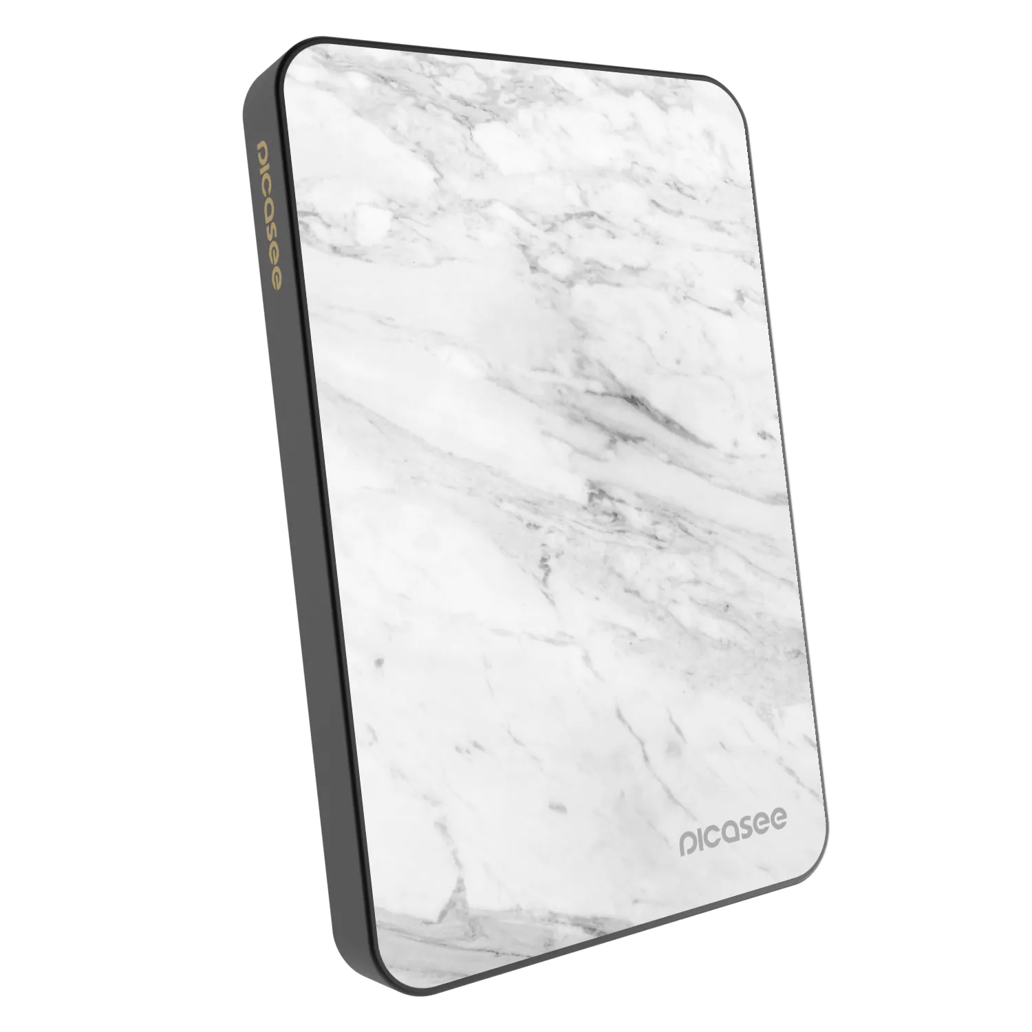 Picasee Powerbank με MagSafe 5 000 mAh Γκρί - White marble