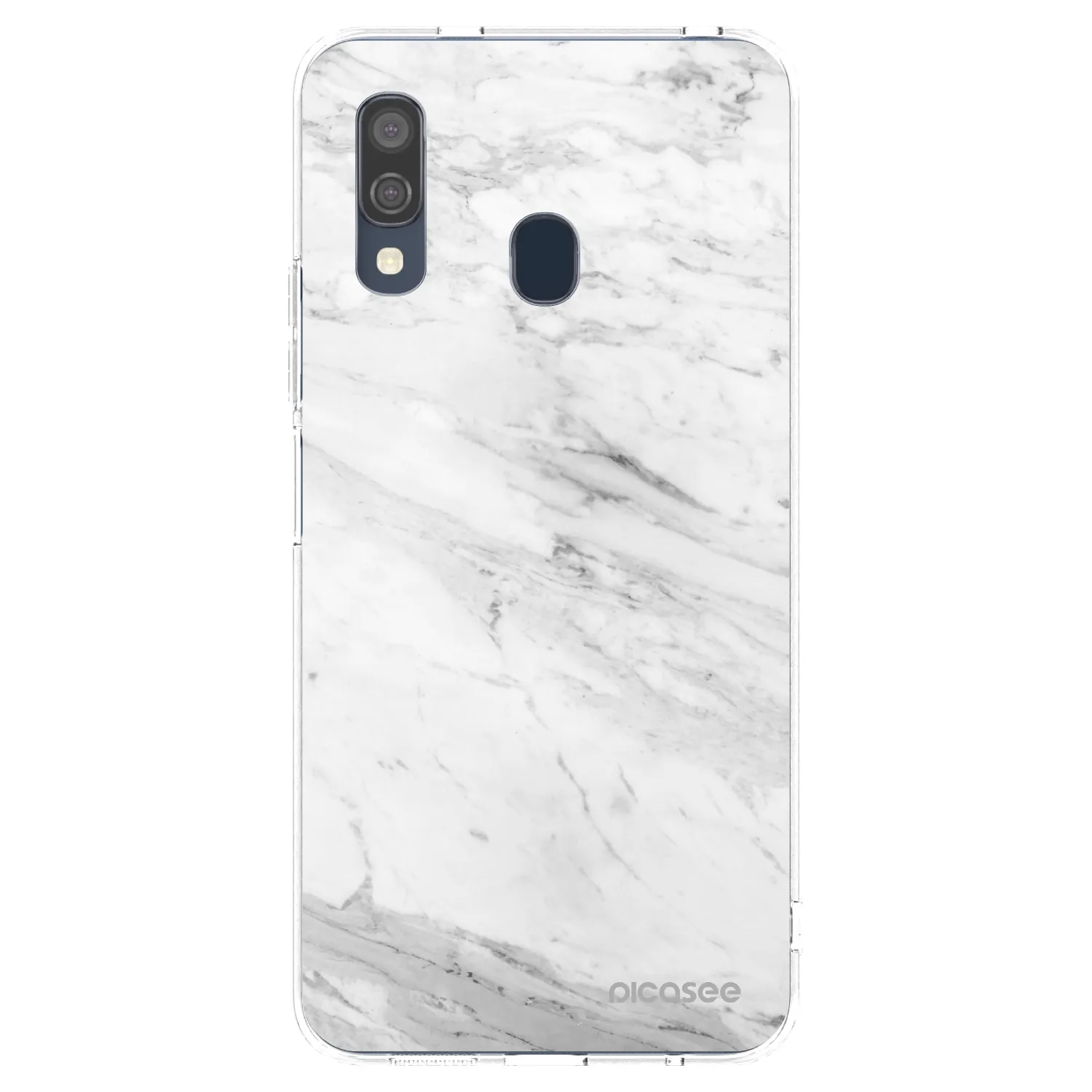 Picasee διαφανής θήκη σιλικόνης Samsung Galaxy A40 A405F - White marble