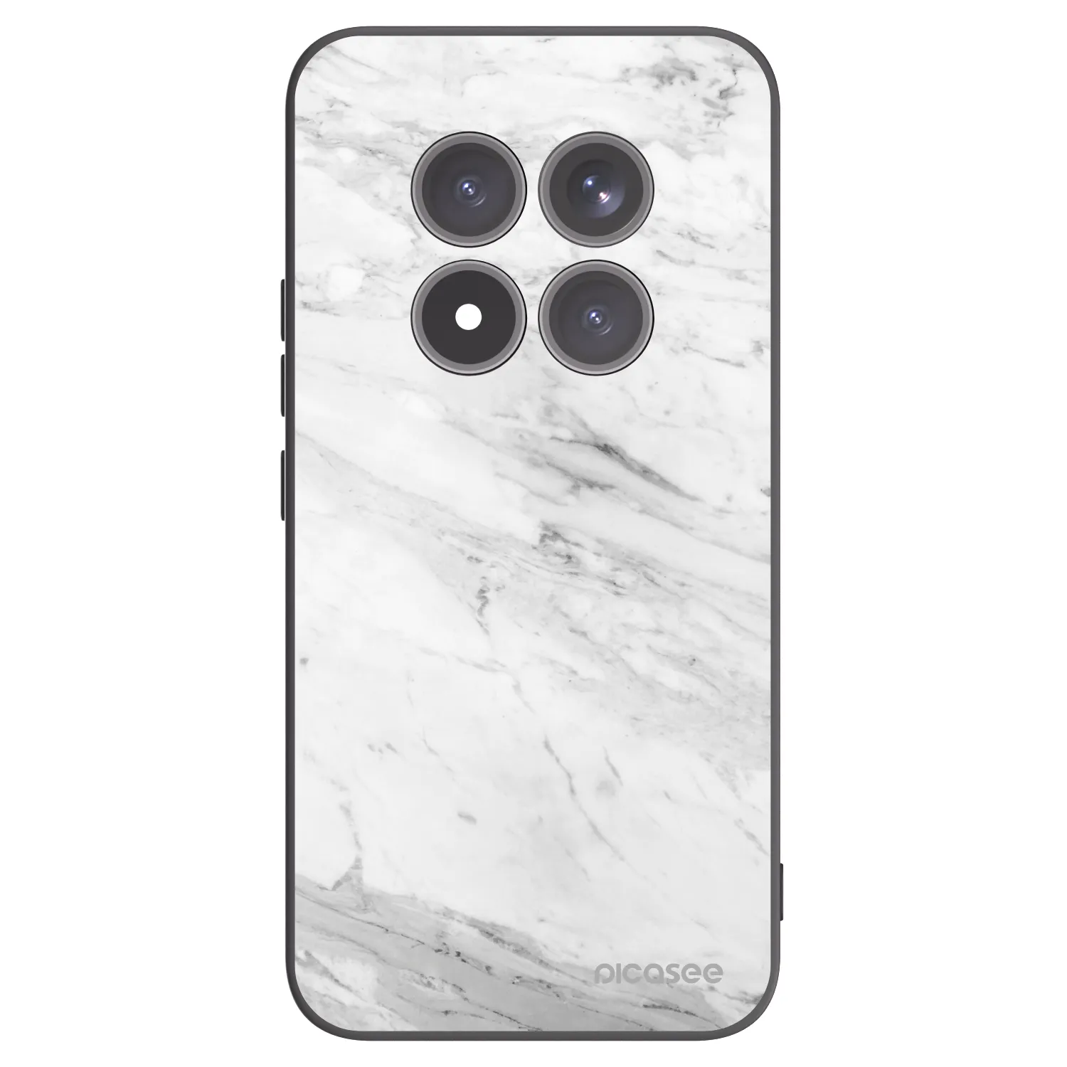 Picasee Μαύρη θήκη σιλικόνης για Xiaomi Redmi Note 15 Pro+ - White marble