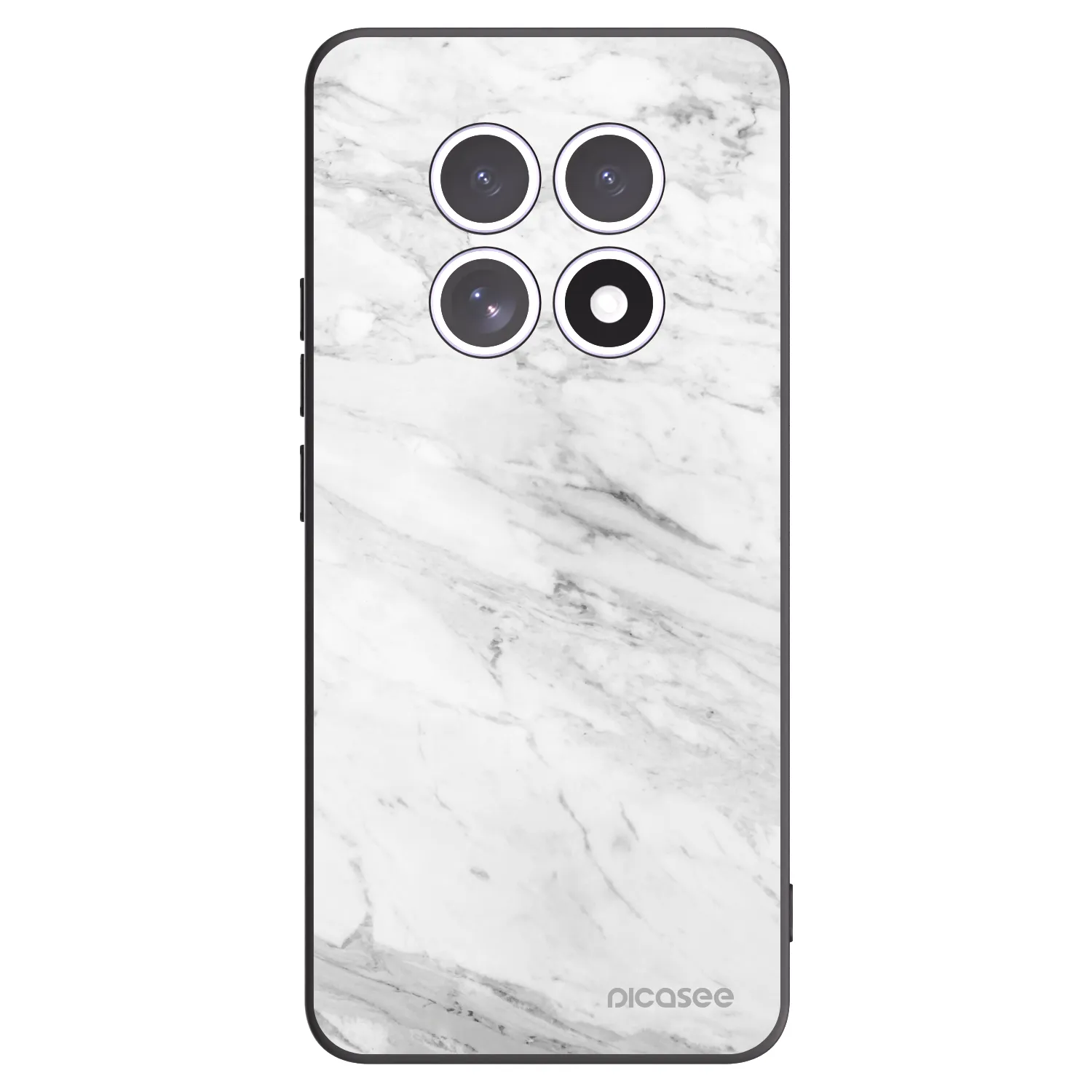 Picasee Μαύρη θήκη σιλικόνης για Xiaomi Redmi Note 15 - White marble