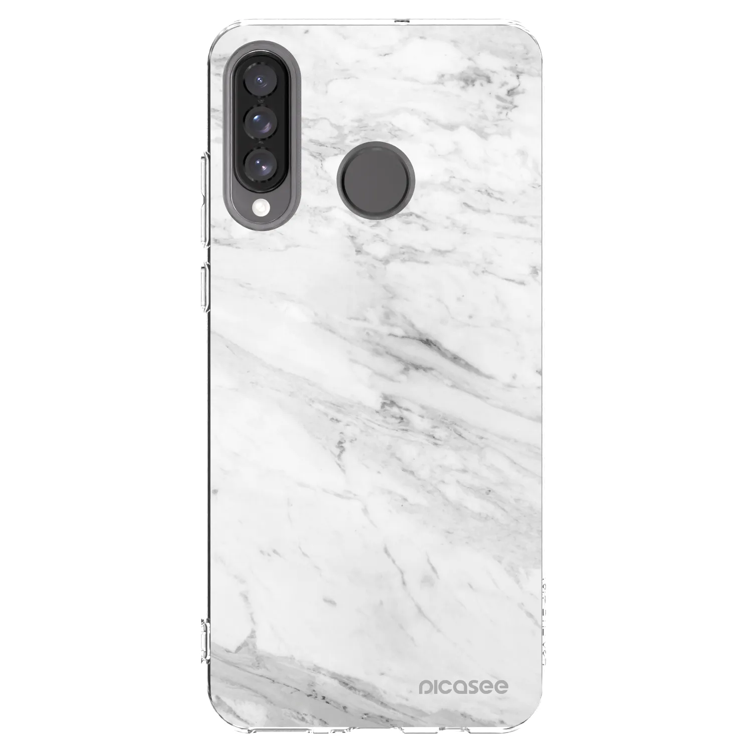 Picasee διαφανής θήκη σιλικόνης Huawei P30 Lite - White marble