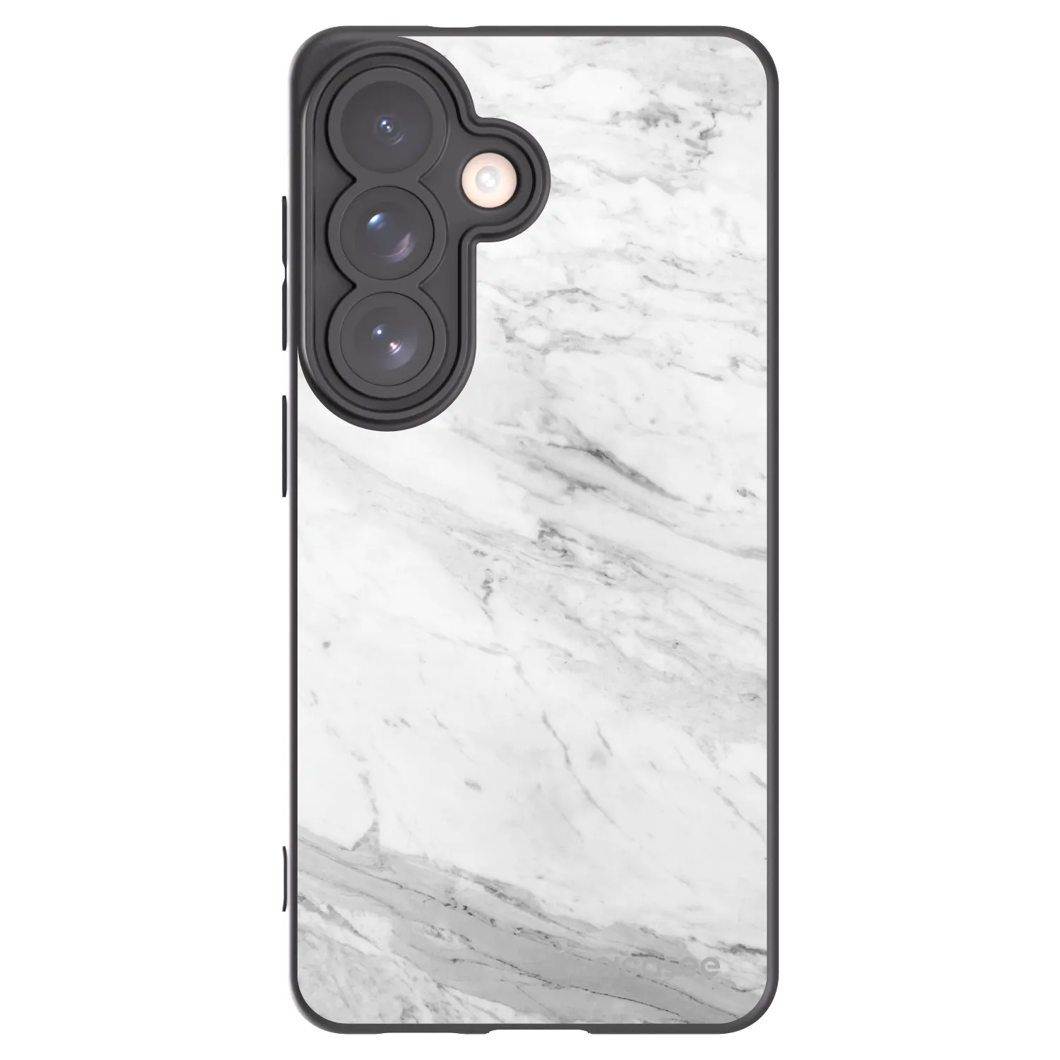 Picasee Μαύρη θήκη σιλικόνης για Samsung Galaxy S26 - White marble