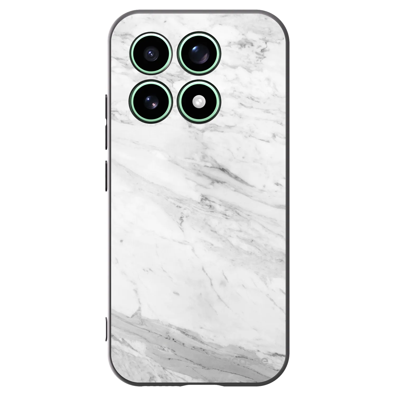 Picasee Μαύρη θήκη σιλικόνης για Xiaomi 17 - White marble