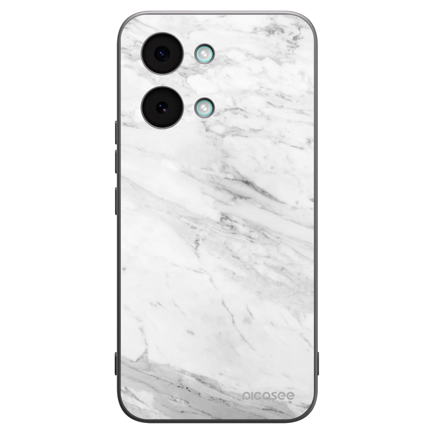Picasee Μαύρη θήκη σιλικόνης για Xiaomi Poco X8 Pro Max - White marble