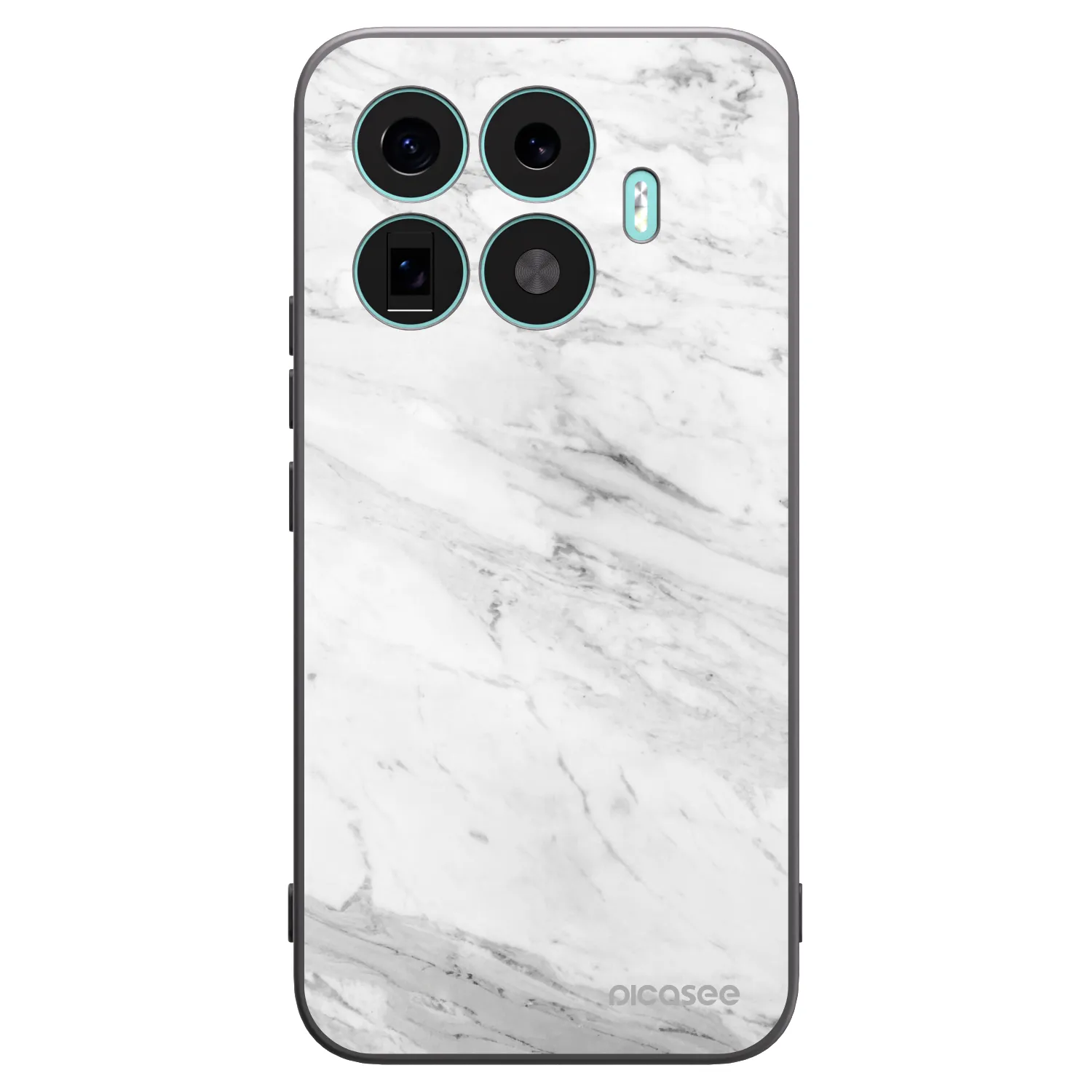 Picasee Μαύρη θήκη σιλικόνης για Xiaomi 17T Pro - White marble