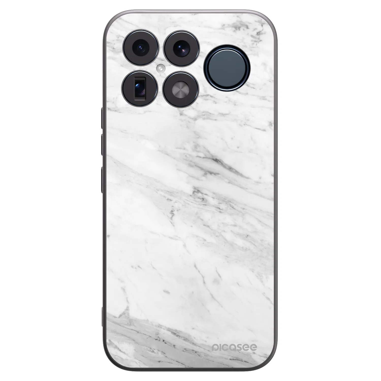 Picasee Μαύρη θήκη σιλικόνης για Xiaomi Poco F8 Ultra - White marble