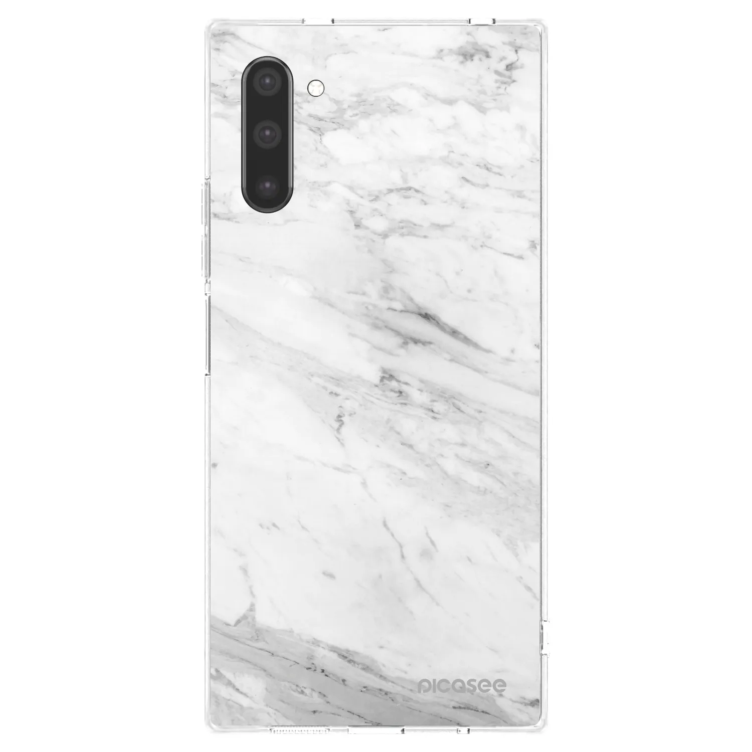 Picasee διαφανής θήκη σιλικόνης Samsung Galaxy Note 10 N970F - White marble