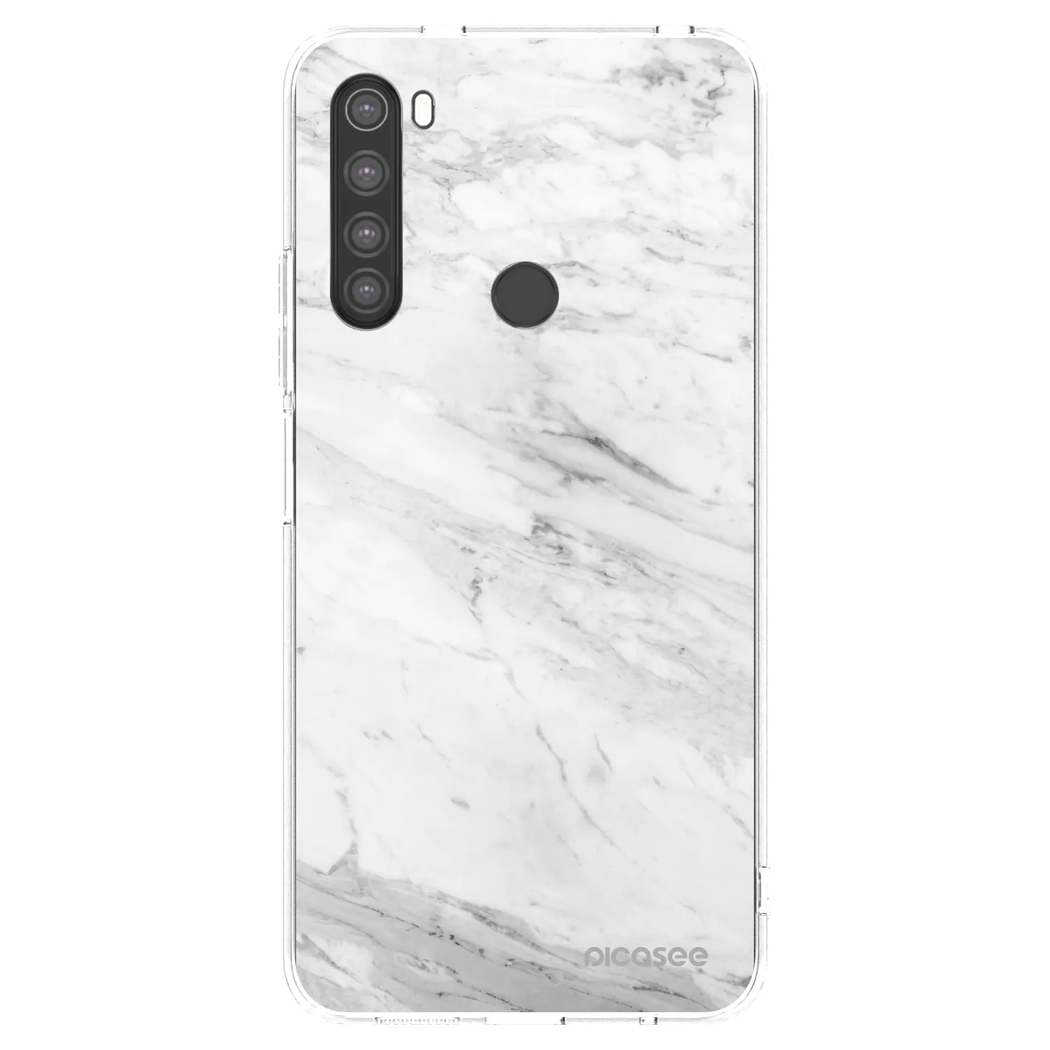 Picasee διαφανής θήκη σιλικόνης Xiaomi Redmi Note 8 - White marble