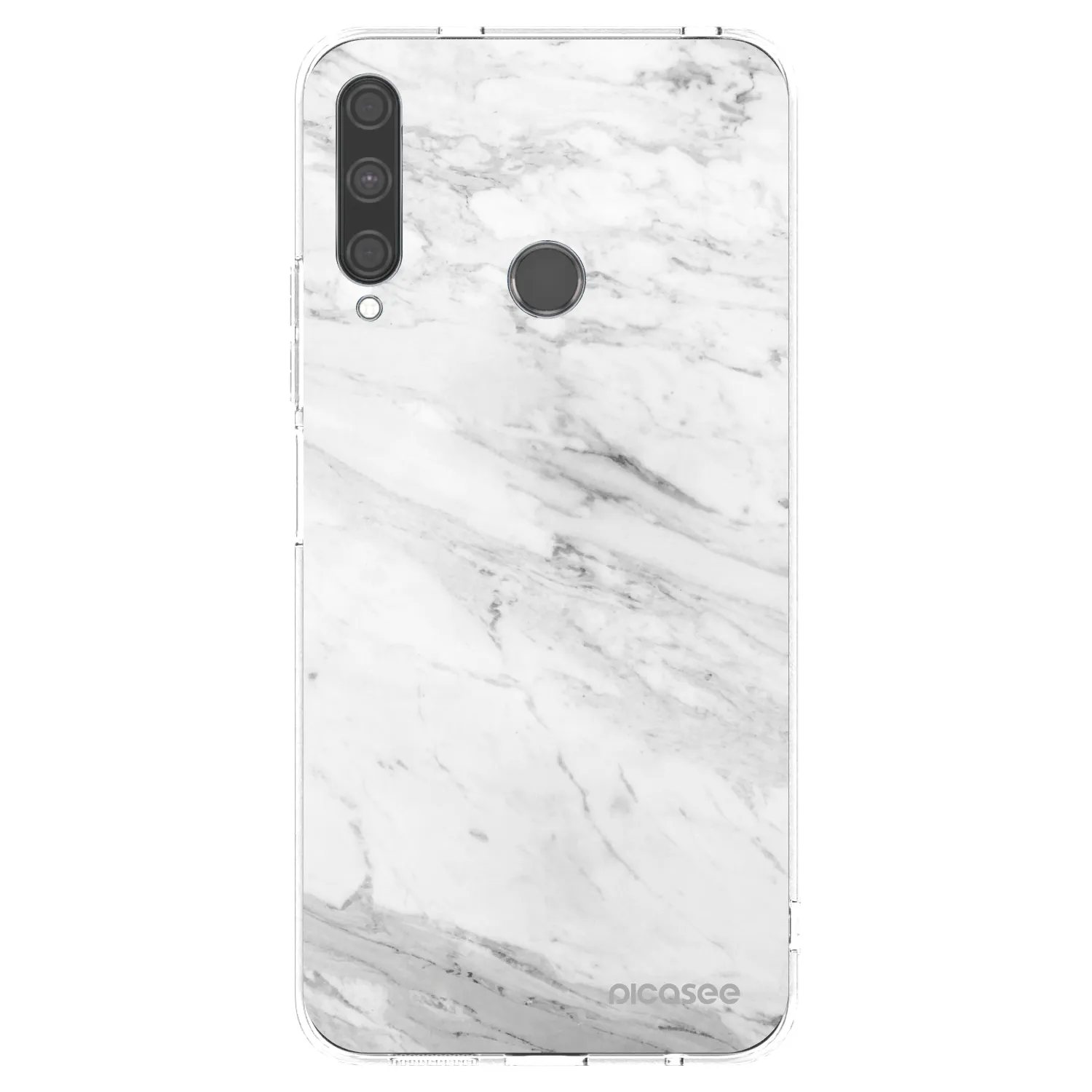 Picasee διαφανής θήκη σιλικόνης Huawei P40 Lite E - White marble