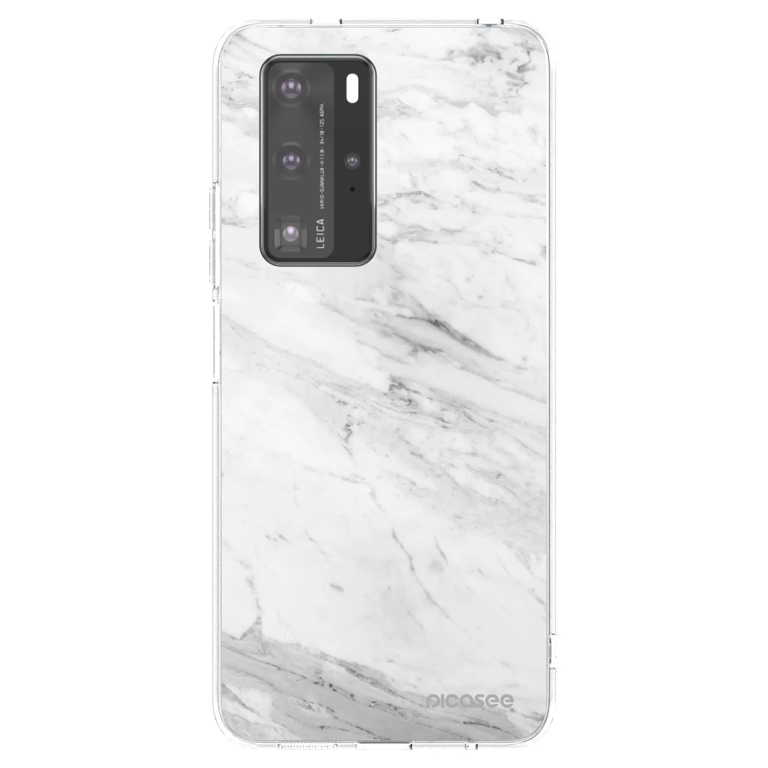 Picasee διαφανής θήκη σιλικόνης Huawei P40 Pro - White marble
