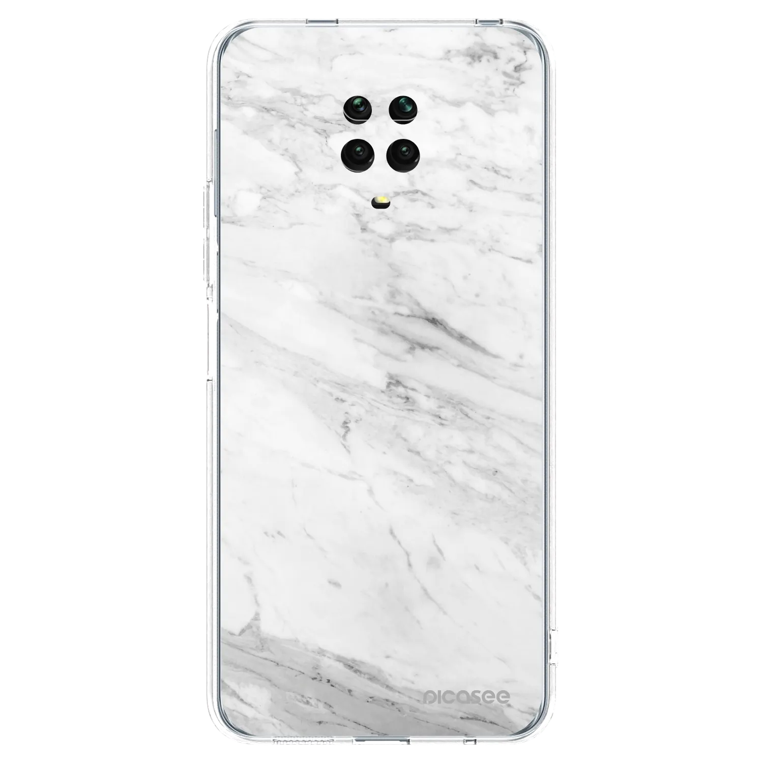 Picasee διαφανής θήκη σιλικόνης Xiaomi Redmi Note 9 Pro - White marble