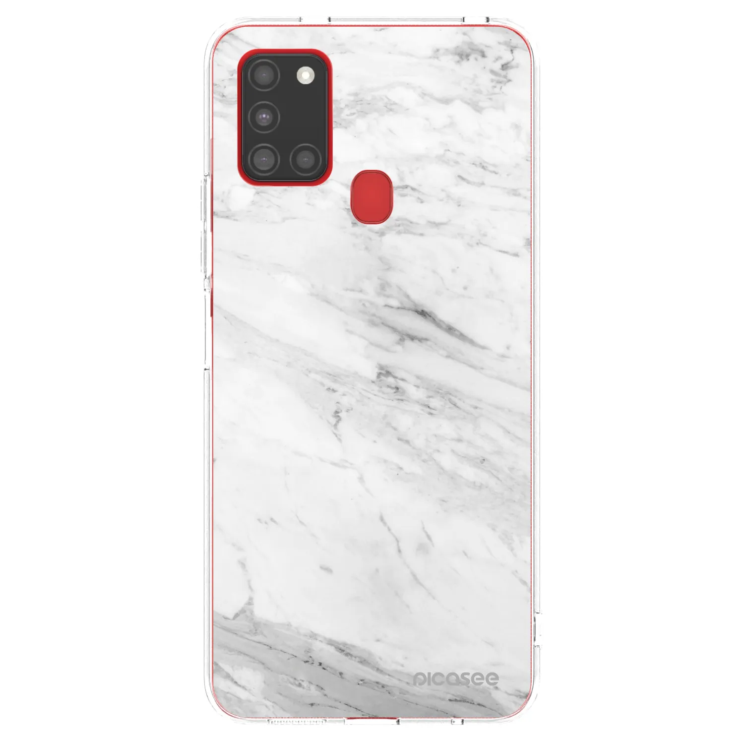 Picasee διαφανής θήκη σιλικόνης Samsung Galaxy A21s - White marble