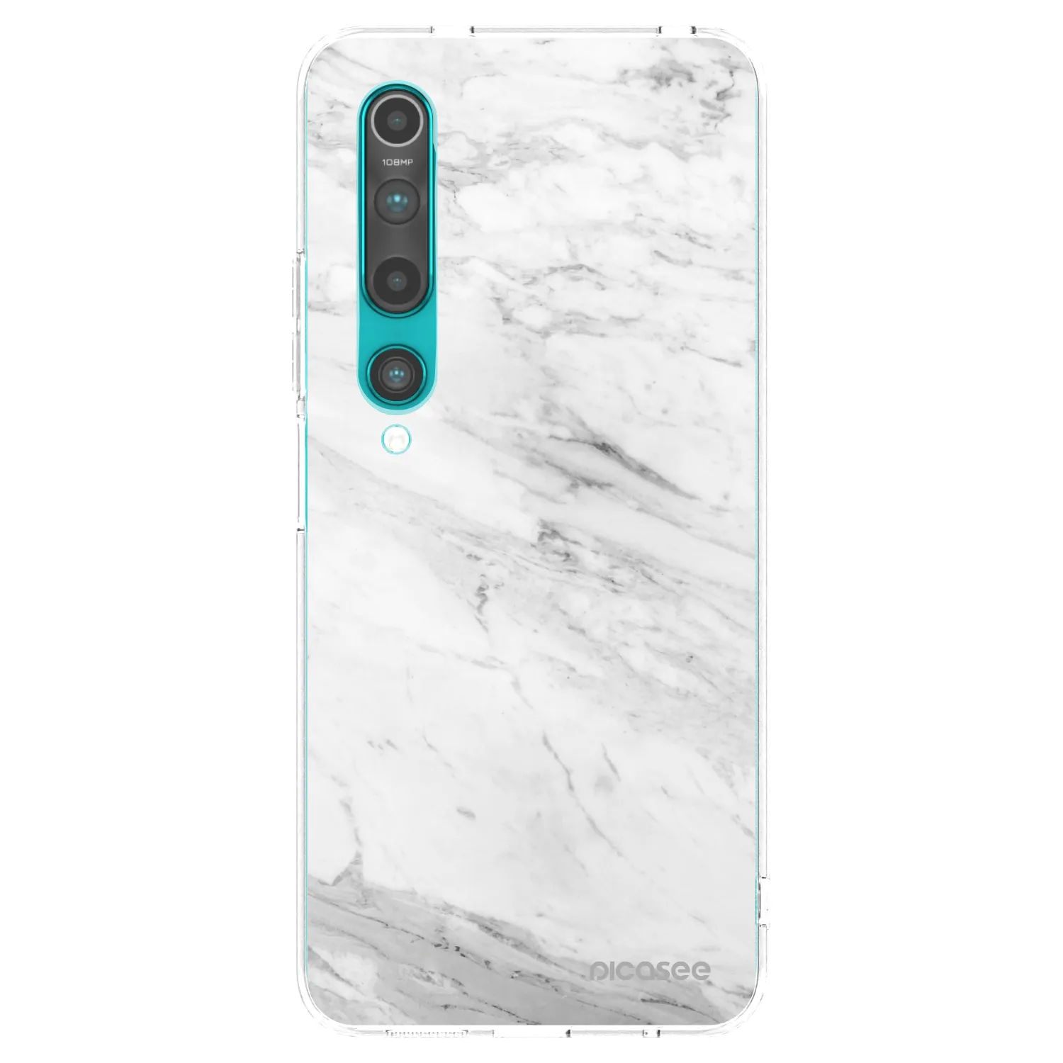 Picasee διαφανής θήκη σιλικόνης Xiaomi Mi 10 - White marble