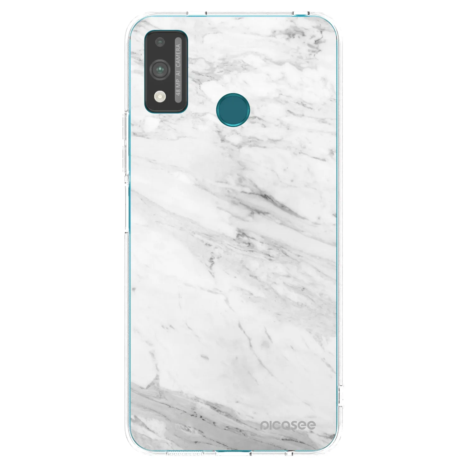 Picasee διαφανής θήκη σιλικόνης Honor 9X Lite - White marble