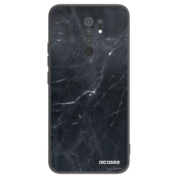 Picasee Μαύρη θήκη σιλικόνης για Xiaomi Redmi 9 - Black marble