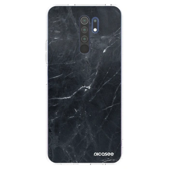 Picasee διαφανής θήκη σιλικόνης Xiaomi Redmi 9 - Black marble