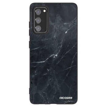 Picasee Μαύρη θήκη σιλικόνης για Samsung Galaxy S20 FE - Black marble