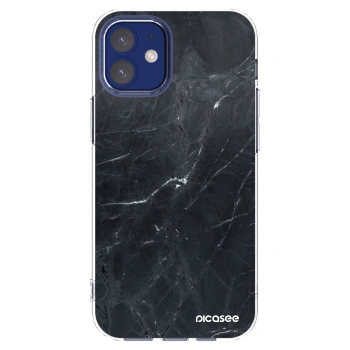 Picasee διαφανής θήκη σιλικόνης Apple iPhone 12 mini - Black marble