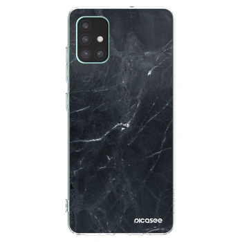 Picasee διαφανής θήκη σιλικόνης Samsung Galaxy M51 M515F - Black marble