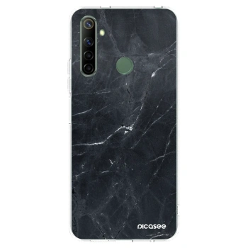 Picasee διαφανής θήκη σιλικόνης Realme 6i - Black marble