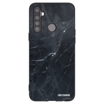 Picasee Μαύρη θήκη σιλικόνης για Realme 6i - Black marble