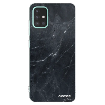 Picasee διαφανής θήκη σιλικόνης Samsung Galaxy M31s - Black marble