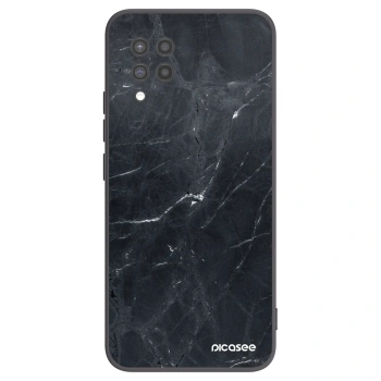 Picasee Μαύρη θήκη σιλικόνης για Samsung Galaxy A42 A426B - Black marble
