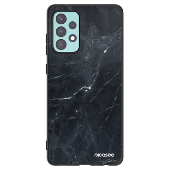 Picasee Μαύρη θήκη σιλικόνης για Samsung Galaxy A72 A725F - Black marble