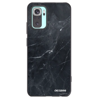 Picasee Μαύρη θήκη σιλικόνης για Xiaomi Redmi Note 10 Pro - Black marble