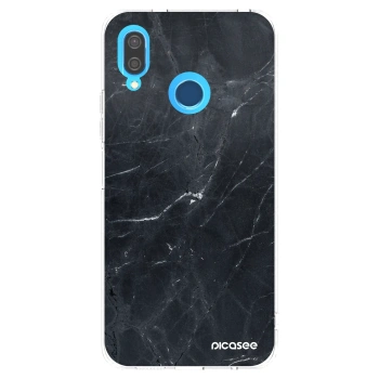 Picasee διαφανής θήκη σιλικόνης Huawei P20 Lite - Black marble