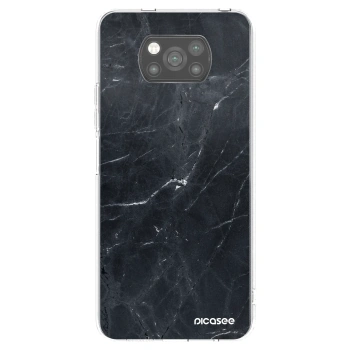 Picasee Μαύρη θήκη σιλικόνης για Xiaomi Poco X3 Pro - Black marble