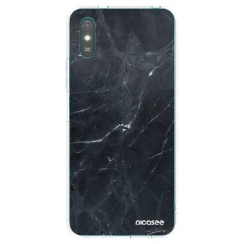Picasee διαφανής θήκη σιλικόνης Xiaomi Redmi 9AT - Black marble