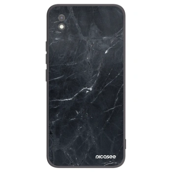 Picasee Μαύρη θήκη σιλικόνης για Xiaomi Redmi 9AT - Black marble