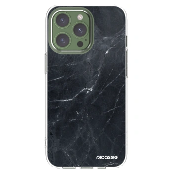 Picasee διαφανής θήκη σιλικόνης Apple iPhone 13 Pro - Black marble