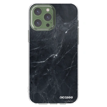 Picasee διαφανής θήκη σιλικόνης Apple iPhone 13 Pro Max - Black marble