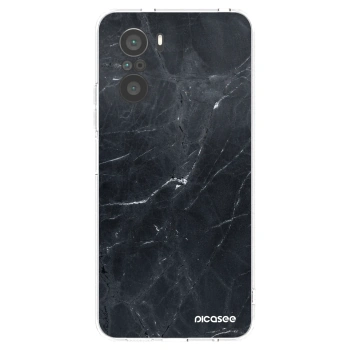 Picasee διαφανής θήκη σιλικόνης Xiaomi Poco F3 - Black marble