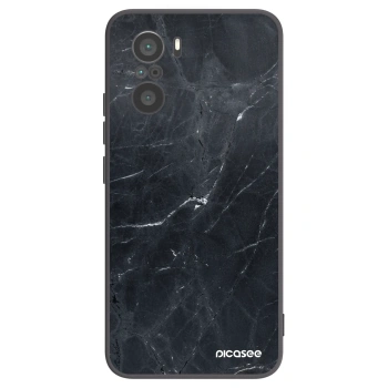 Picasee Μαύρη θήκη σιλικόνης για Xiaomi Poco F3 - Black marble