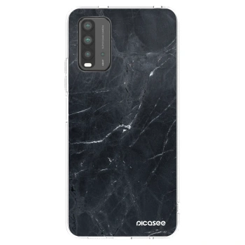 Picasee Μαύρη θήκη σιλικόνης για Xiaomi Redmi 9T - Black marble
